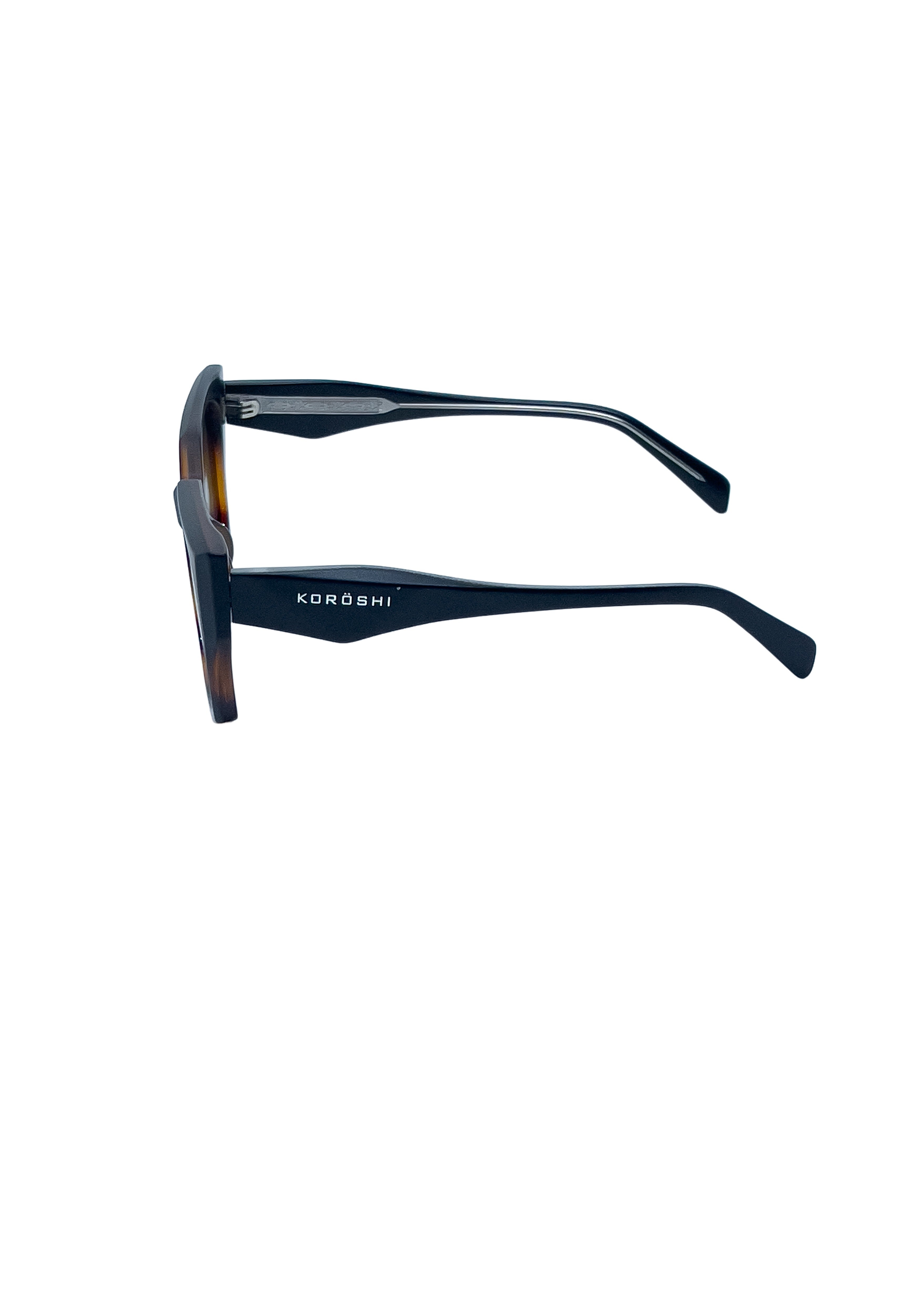 Unisex tortoiseshell effect sunglasses with black gradient lenses for women & men