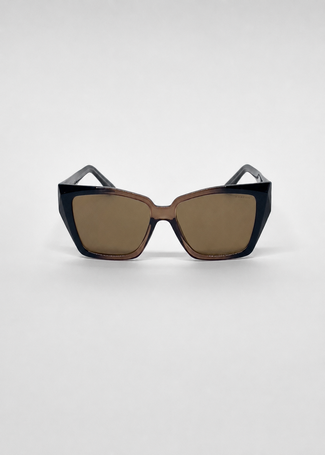 Zweifarbige Unisex-Sonnenbrille mit Farbverlauf und braunen Gläsern