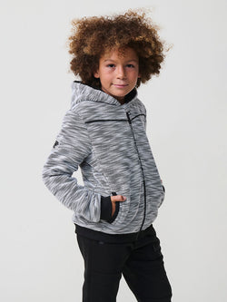 Chaqueta punto acolchada capucha efecto pelo niño crudo - Koroshi 2524JA03