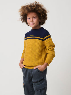 Jersey BOYS mustard round neck tricot - Koroshi 2524TR02