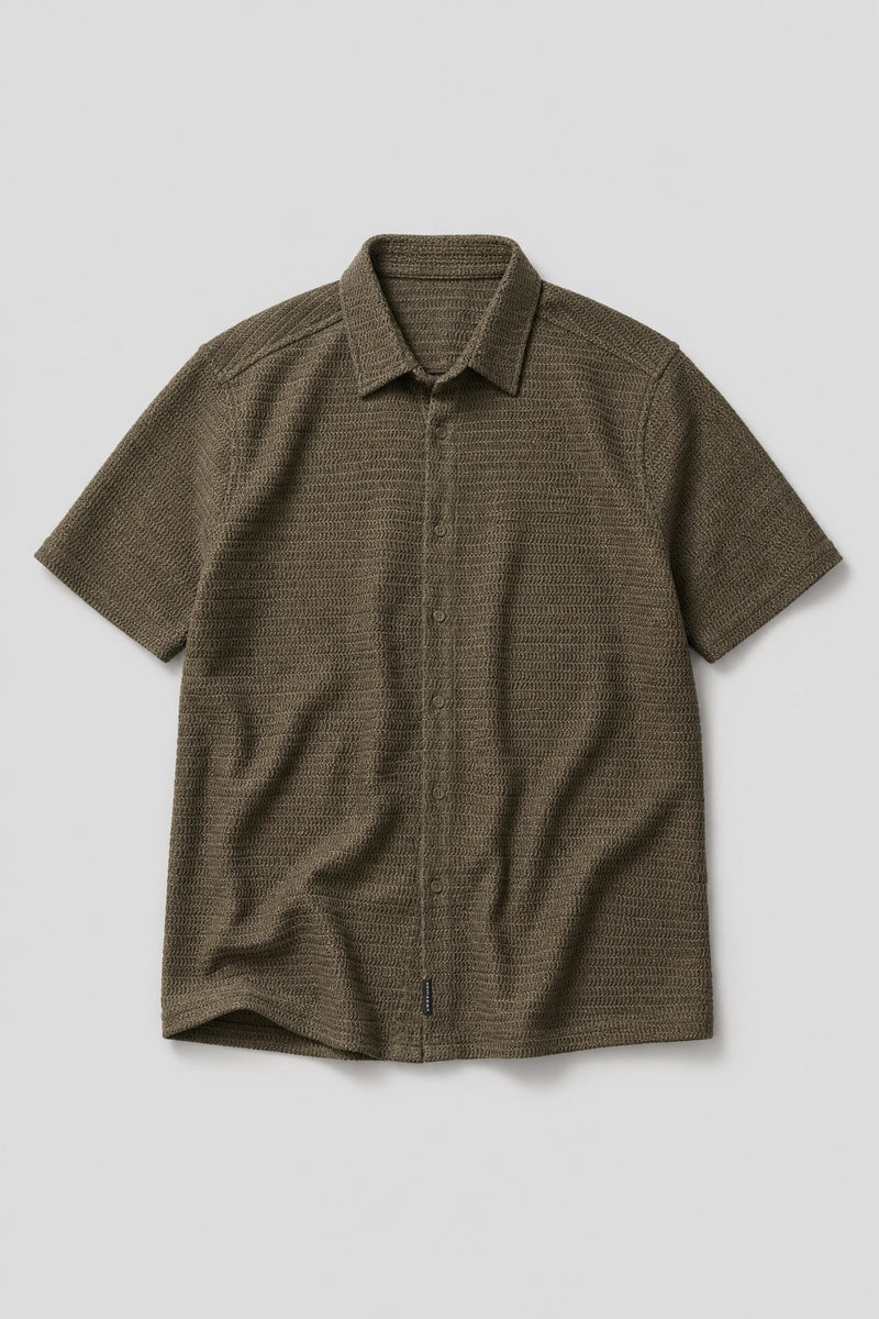 Camisa Hombre Manga Corta Casual Relaxed Algodón – Koroshi 2611CC19