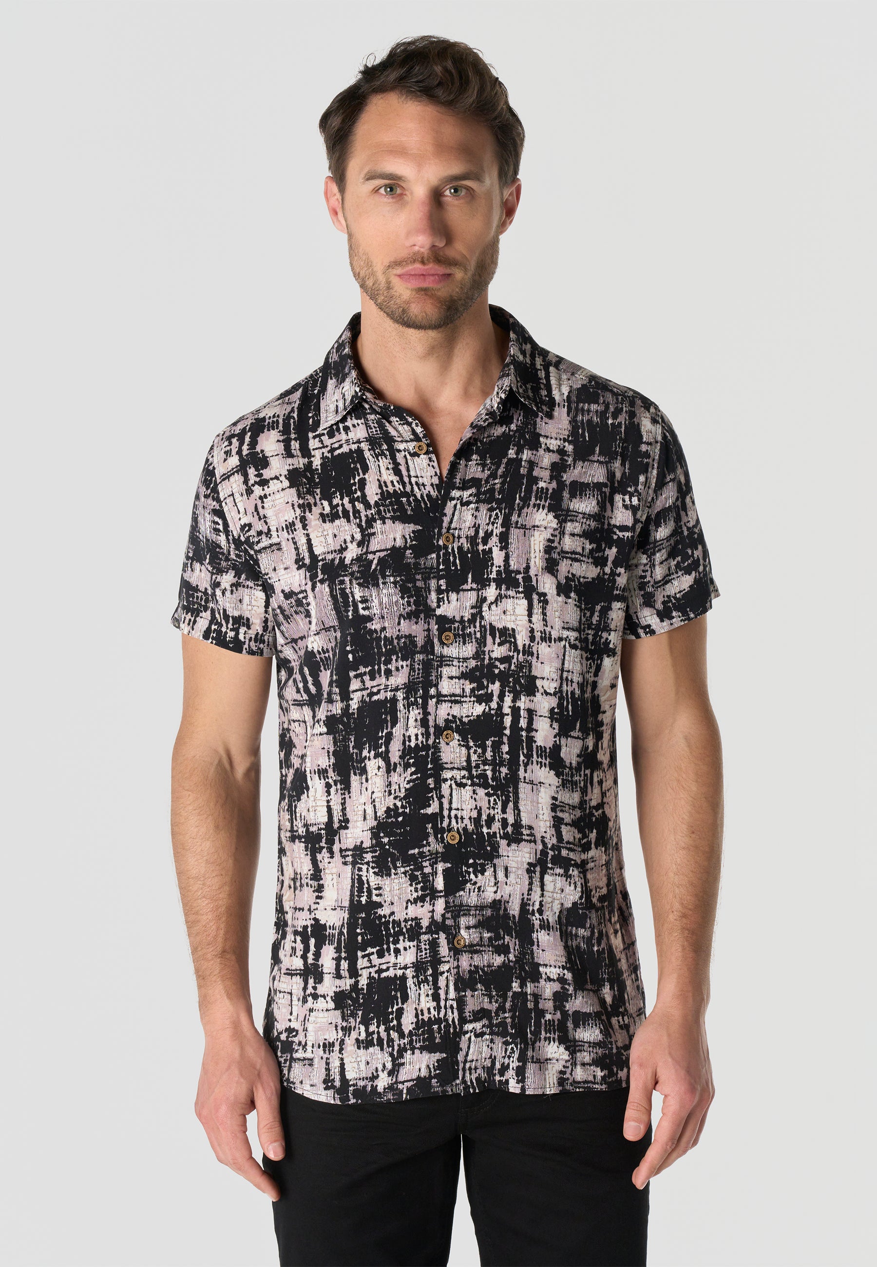 Camisa casual estampada hombre