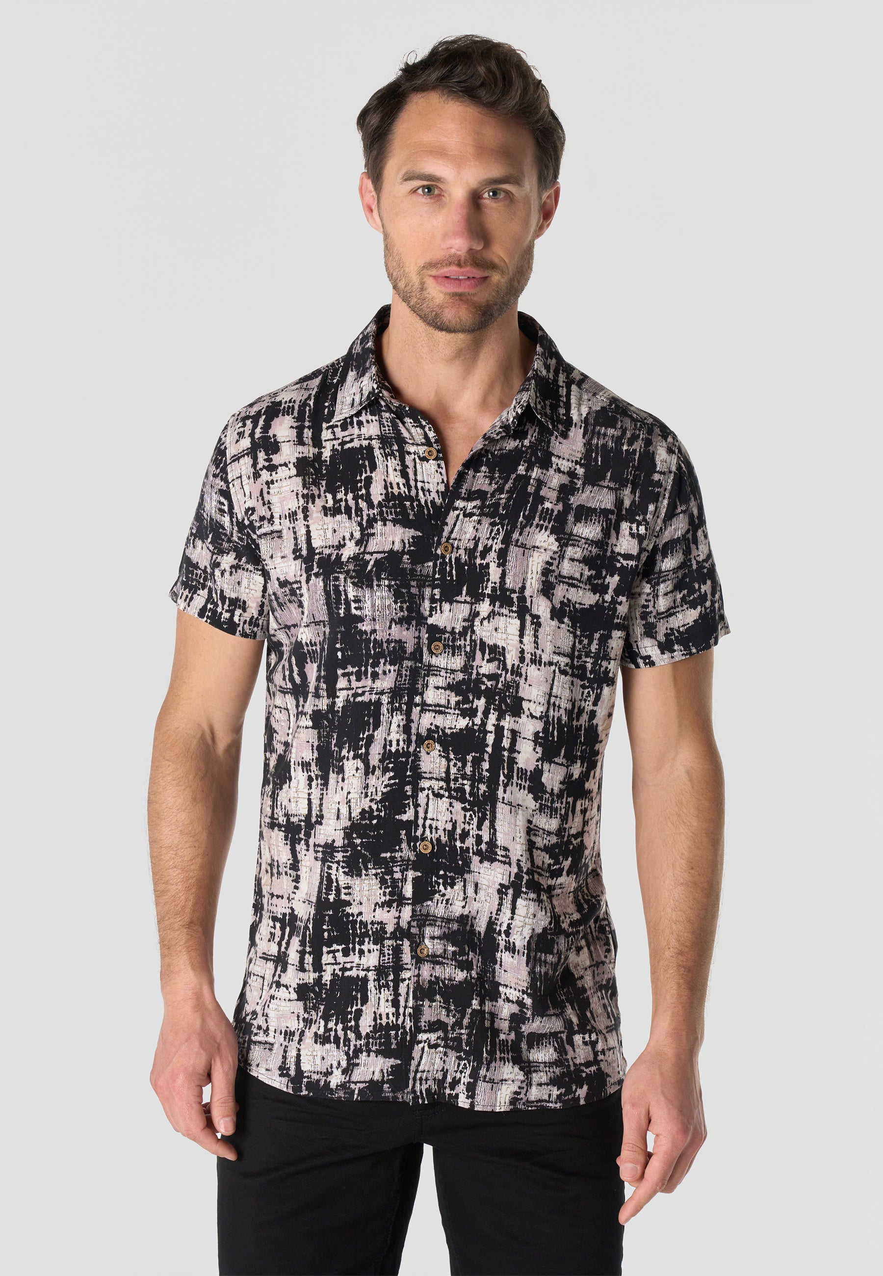 Camisa casual estampada hombre