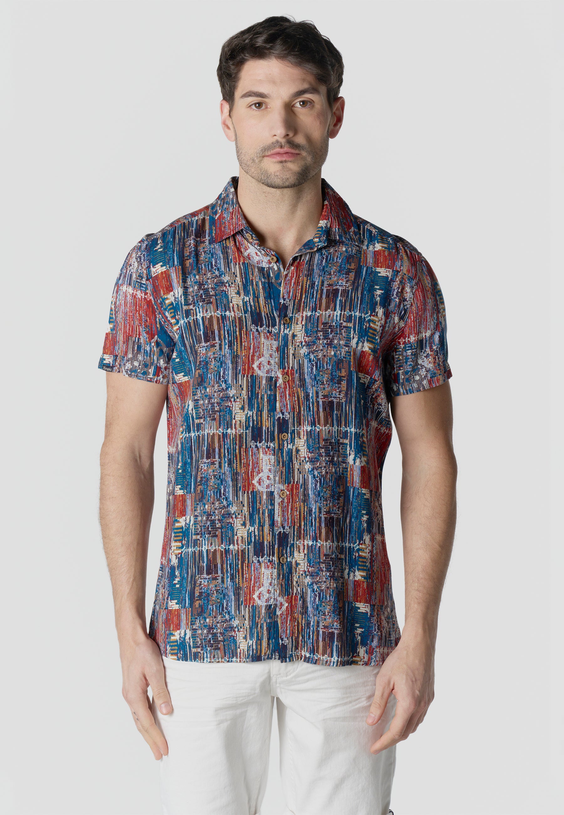 Camisa casual estampada hombre