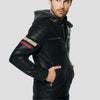 Chaqueta Cazadora efecto piel corta ligera biker hombre