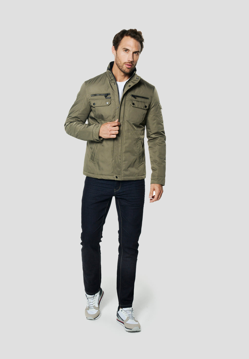Chaqueta técnica estilo field hombre verde - Koroshi 2611JA22