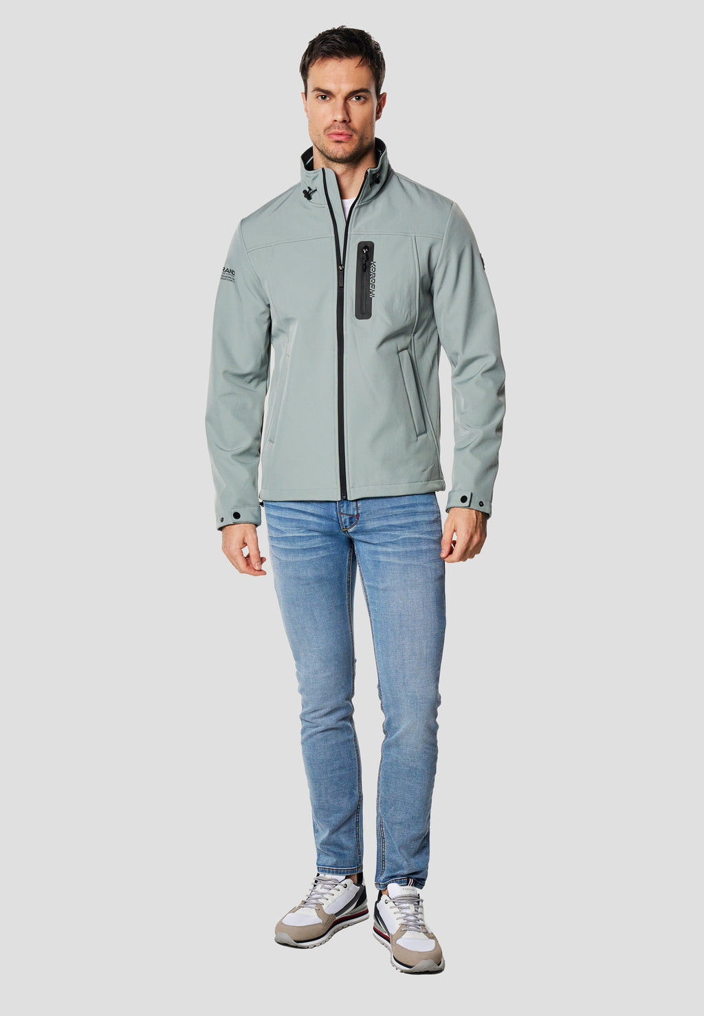 Chaqueta técnica softshell hombre azul turquesa - Koroshi 2611JA41