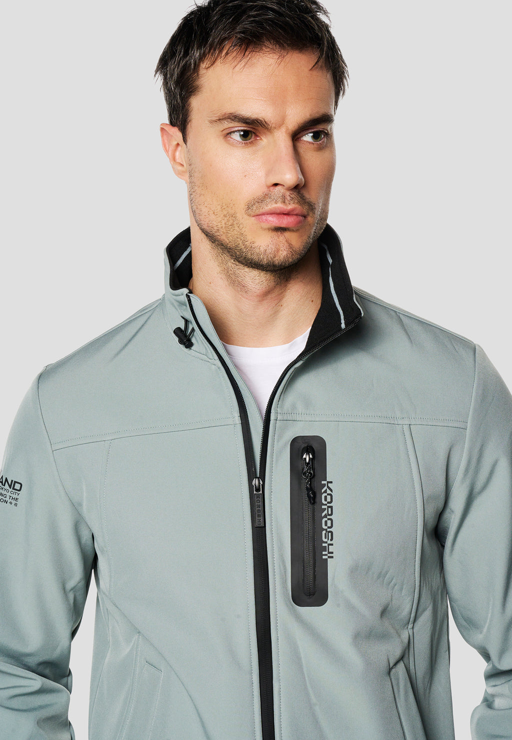 Chaqueta técnica softshell hombre azul turquesa - Koroshi 2611JA41