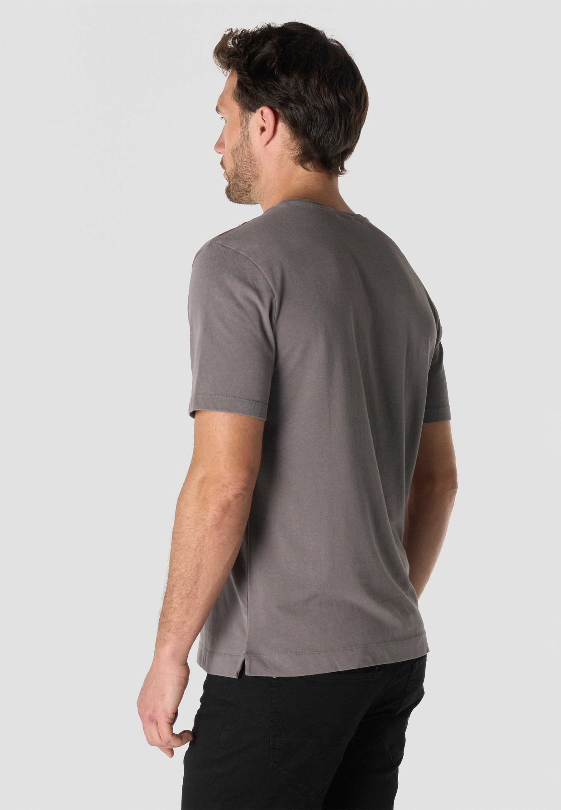 Printed cotton crew t-shirt