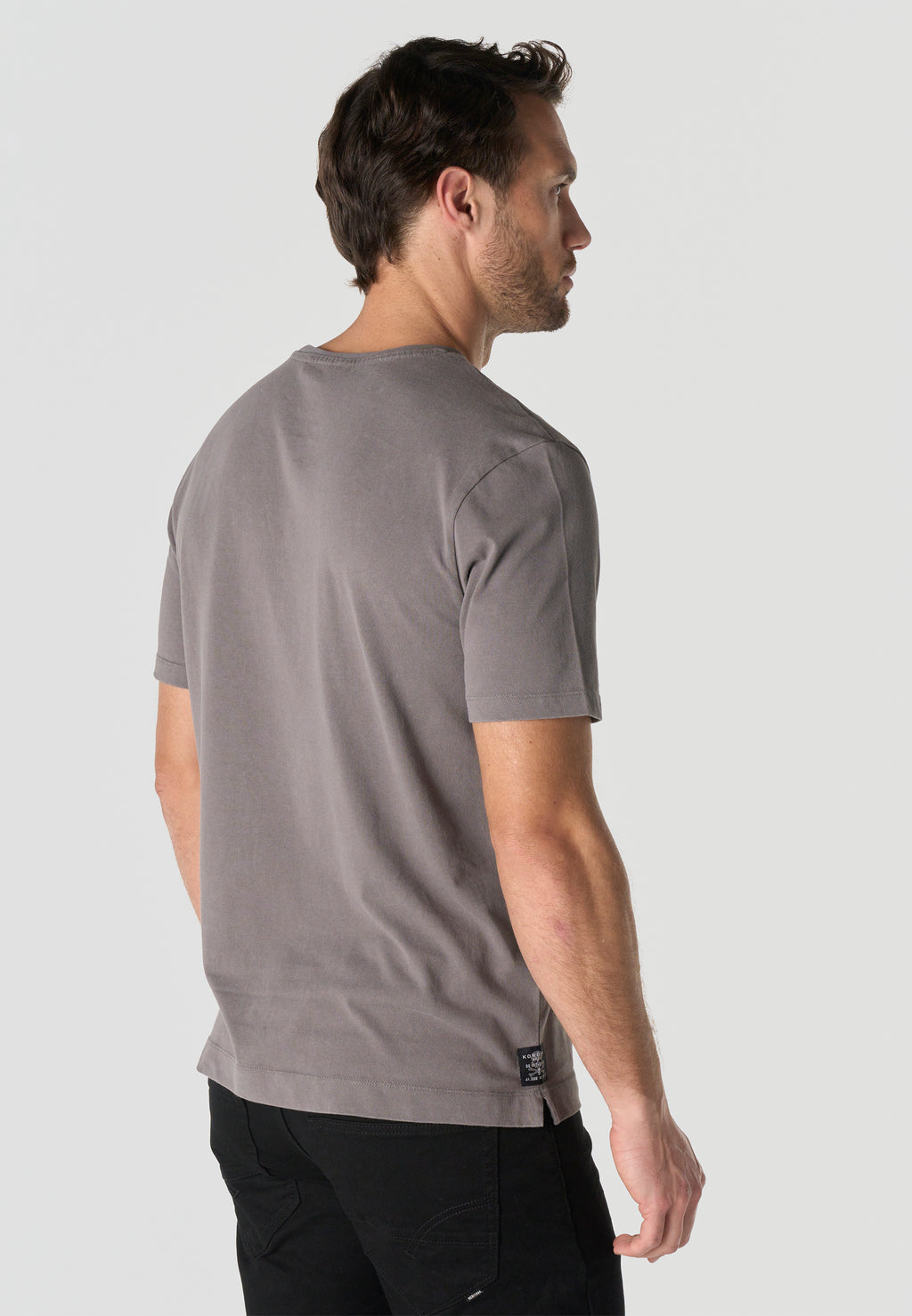 Printed cotton crew t-shirt