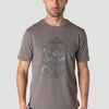 Printed cotton crew t-shirt