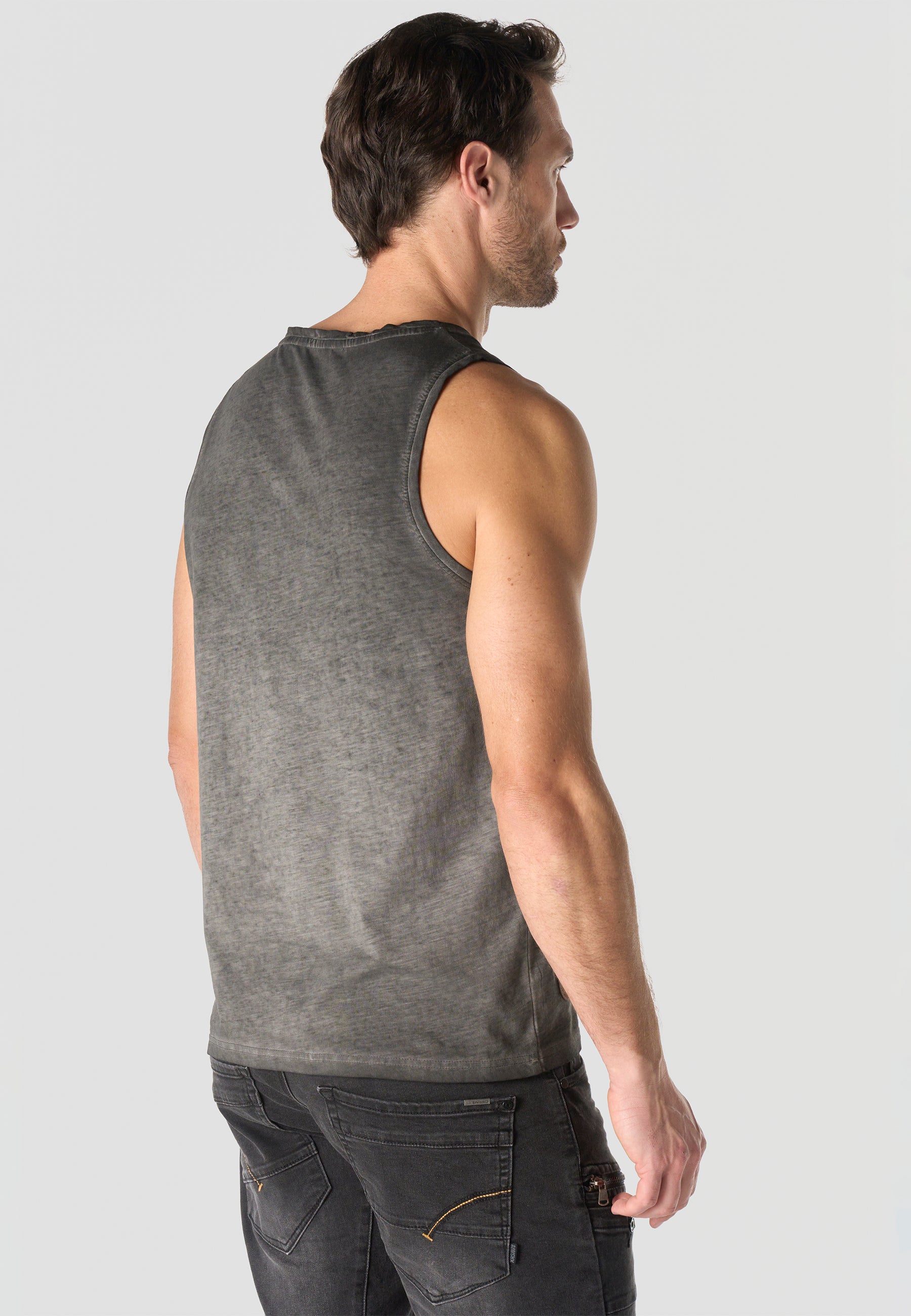 Bedrucktes Tanktop aus Baumwolle