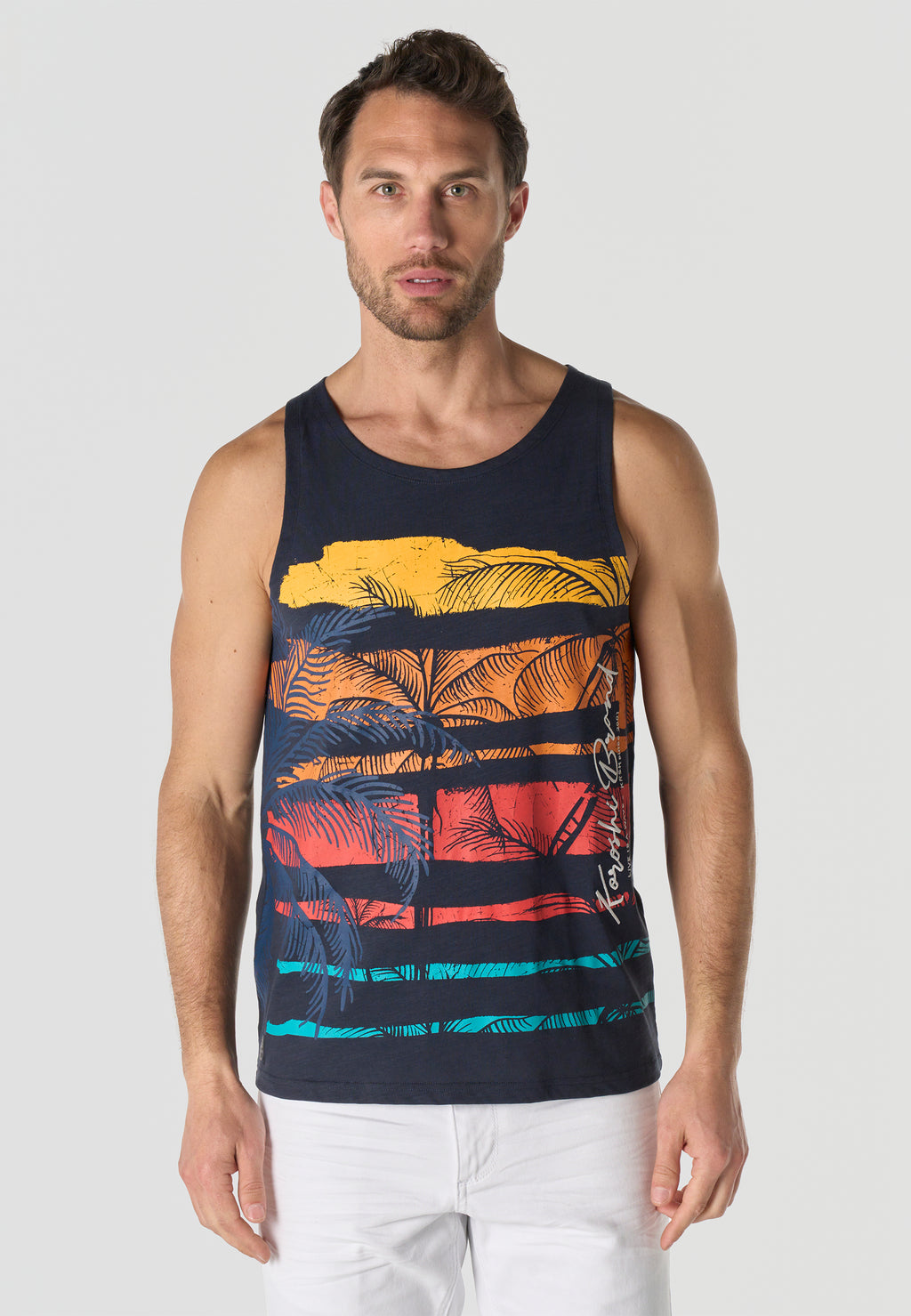 Samarreta tirants estampat tropical home navy - Koroshi 2611MS35