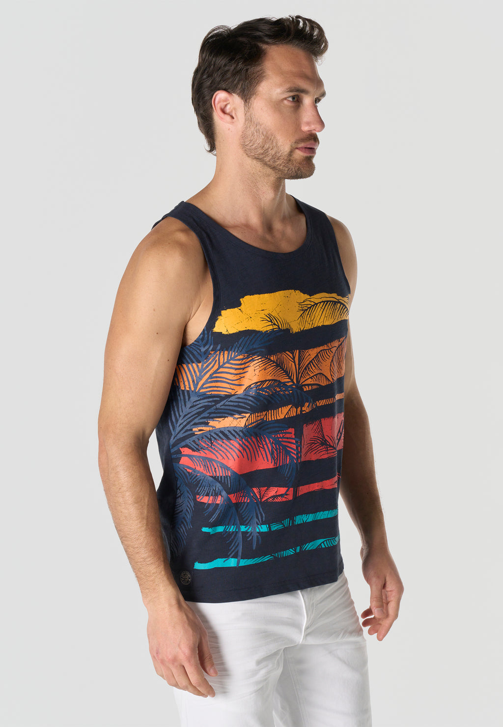 Samarreta tirants estampat tropical home navy - Koroshi 2611MS35