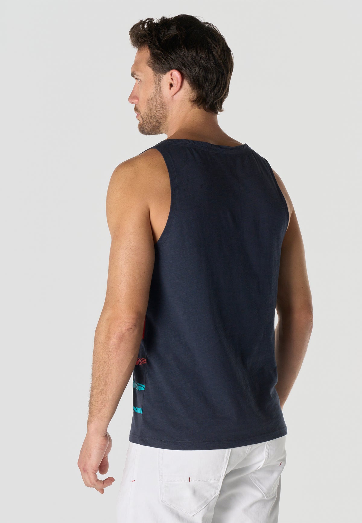 Samarreta tirants estampat tropical home navy - Koroshi 2611MS35
