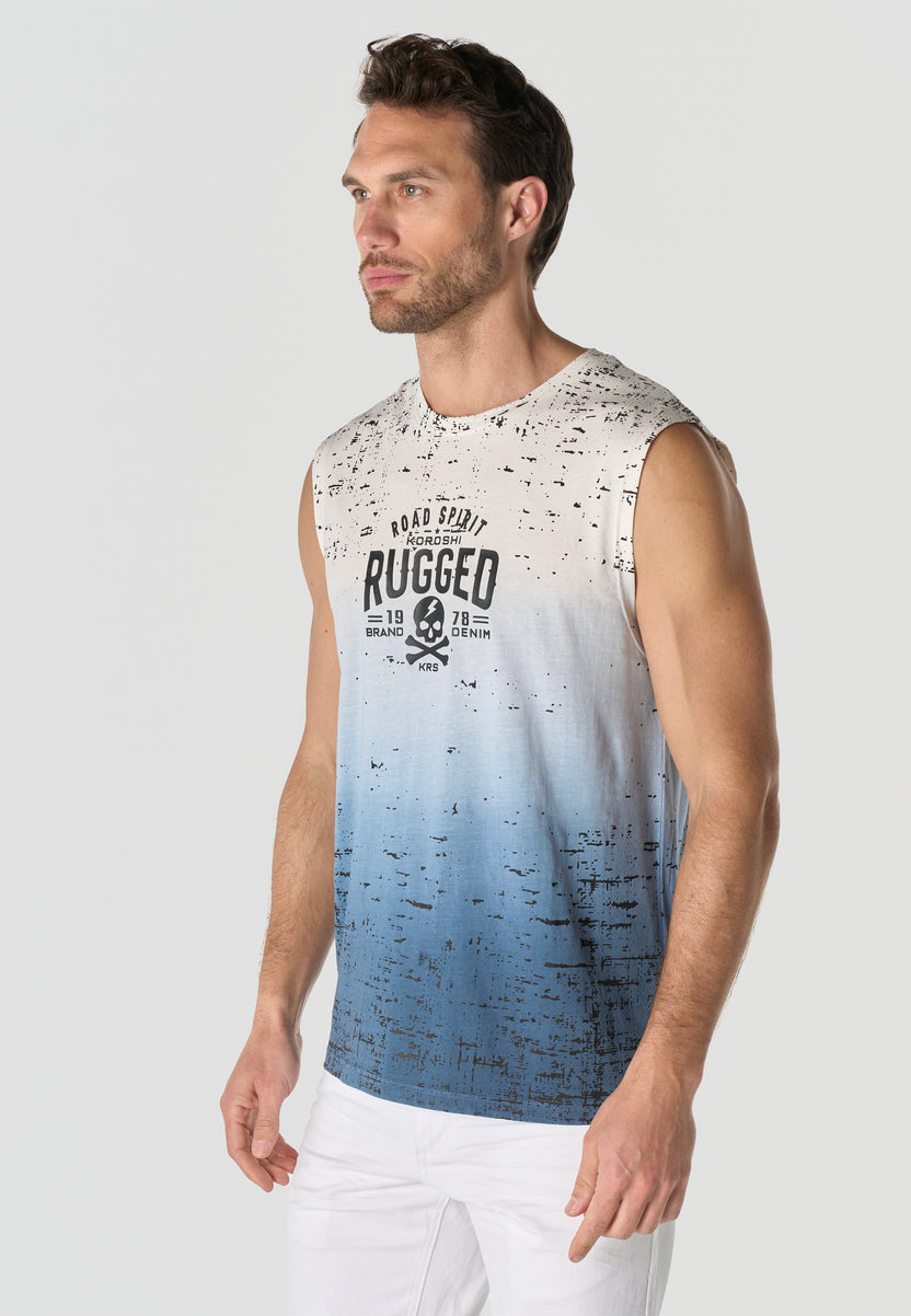 Bedrucktes Box-T-Shirt aus Baumwolle