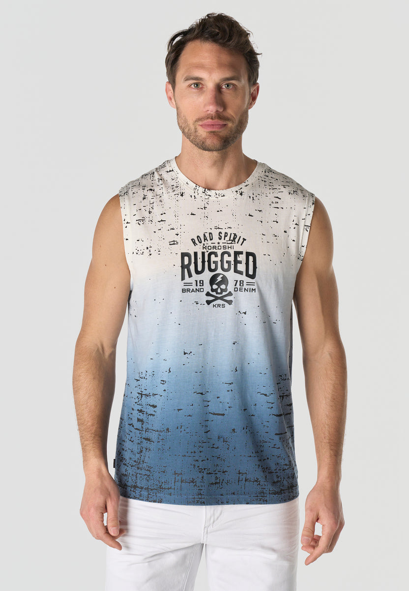 Bedrucktes Box-T-Shirt aus Baumwolle