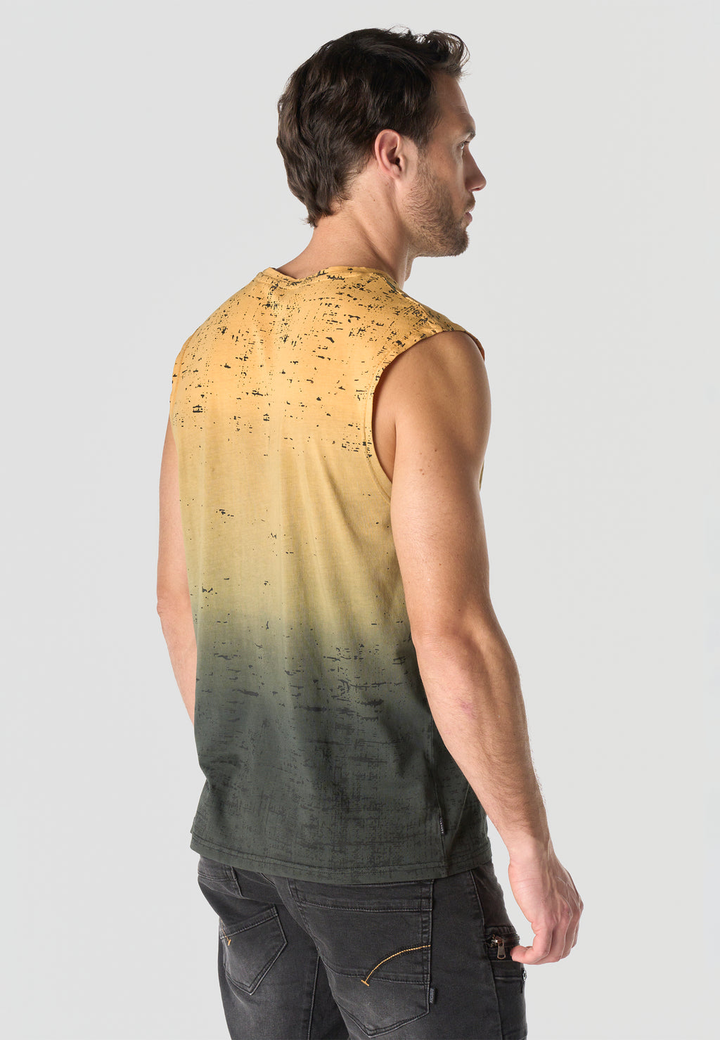 Camiseta boxing estampado all over hombre amarilla - Koroshi 2611MS47