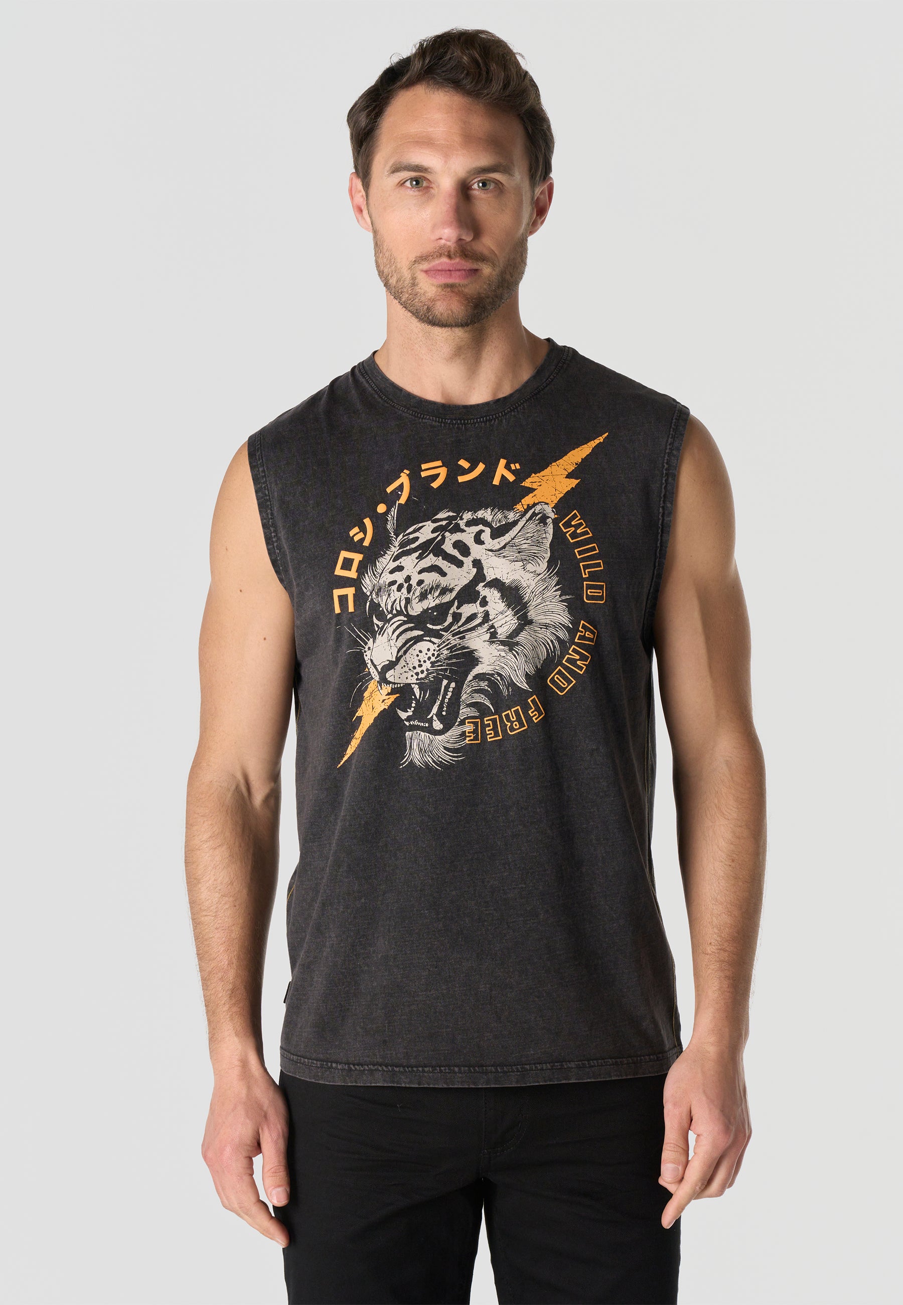 Bedrucktes Box-T-Shirt aus Baumwolle