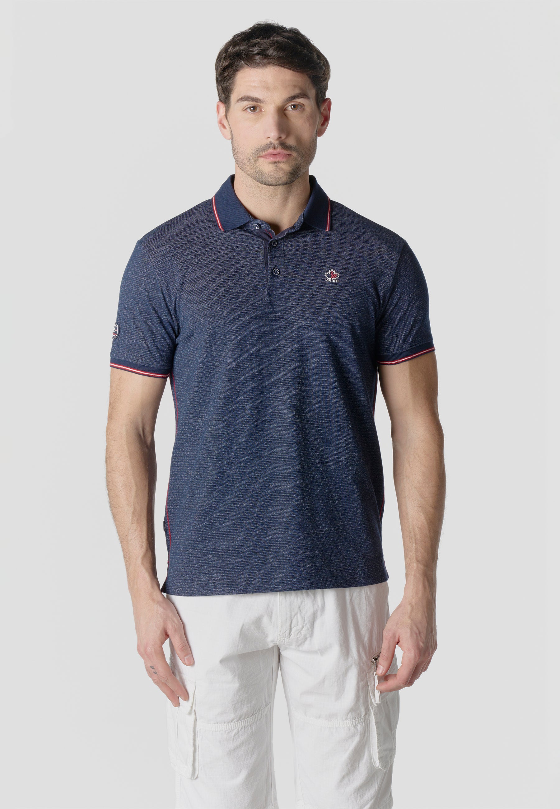 Polo piqué manches courtes homme marine - Koroshi 2611PC00