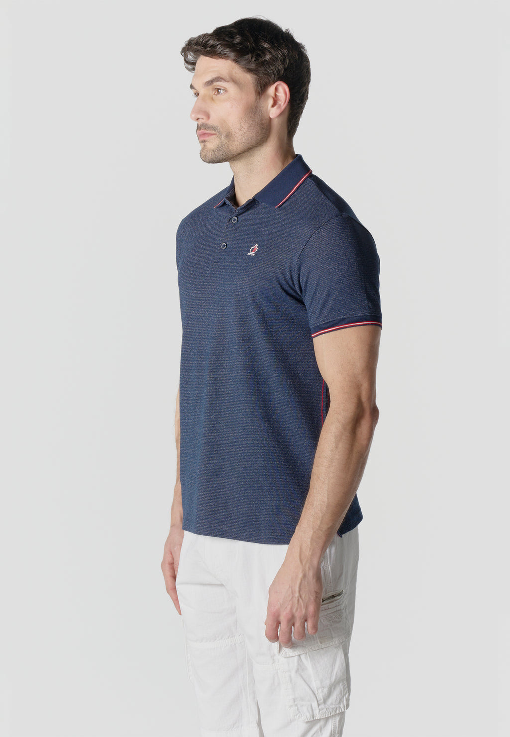 Polo piqué manches courtes homme marine - Koroshi 2611PC00