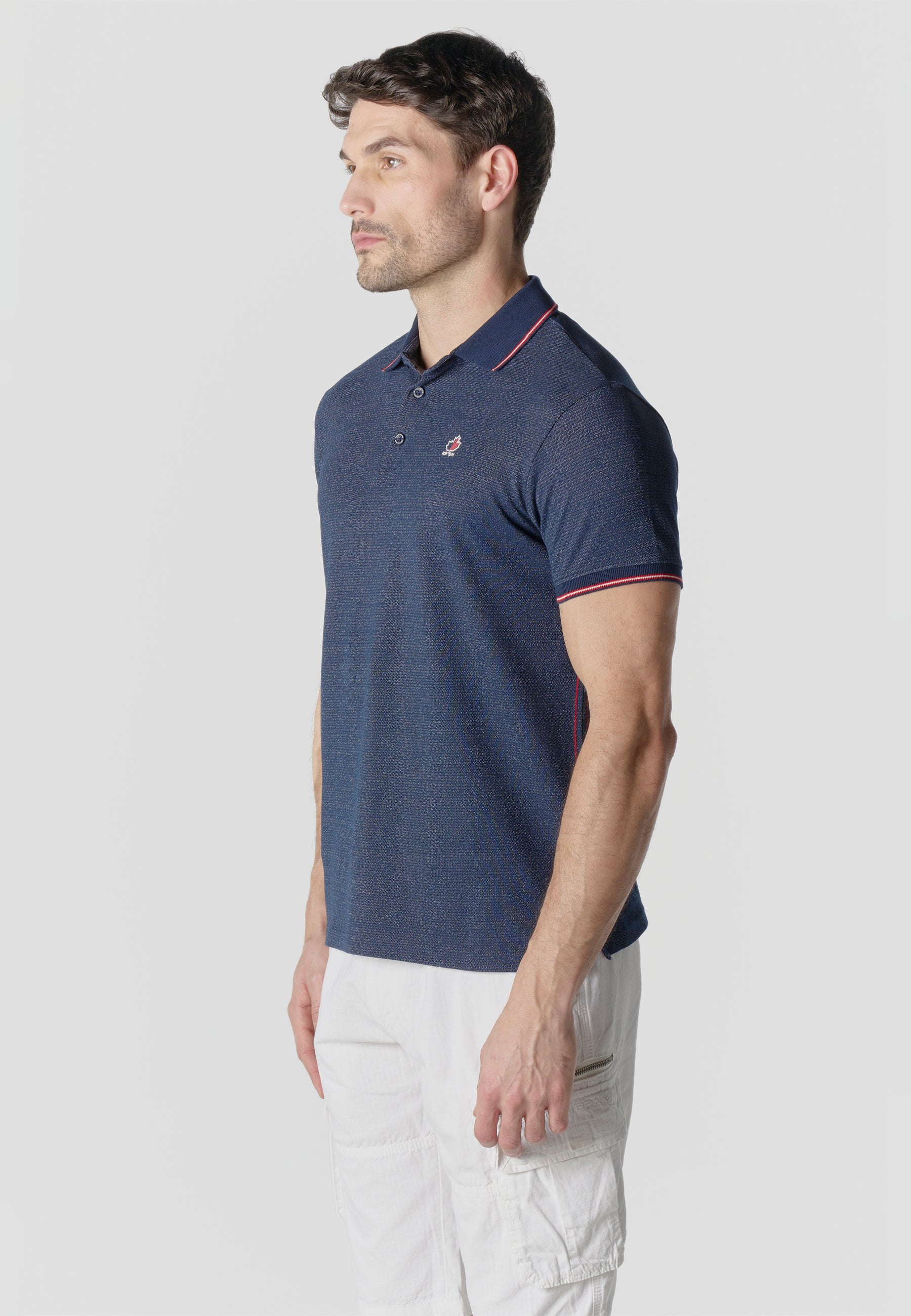 Polo piqué manches courtes homme marine - Koroshi 2611PC00