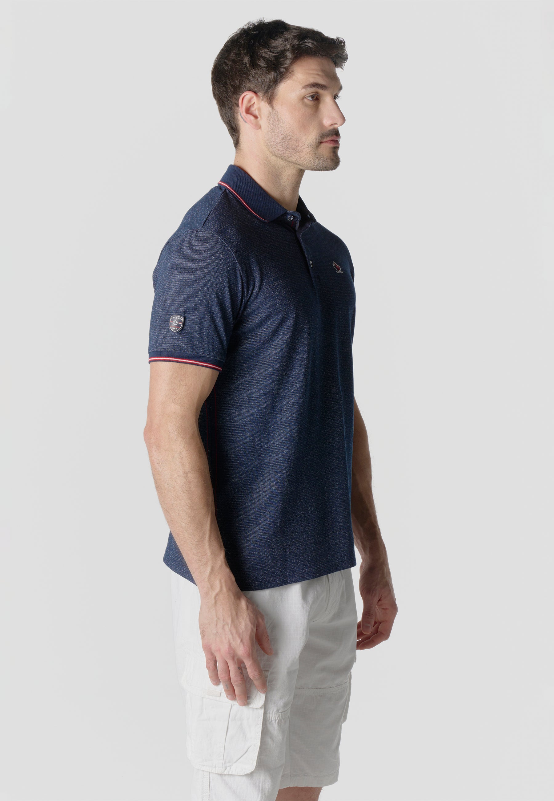 Polo piqué manches courtes homme marine - Koroshi 2611PC00