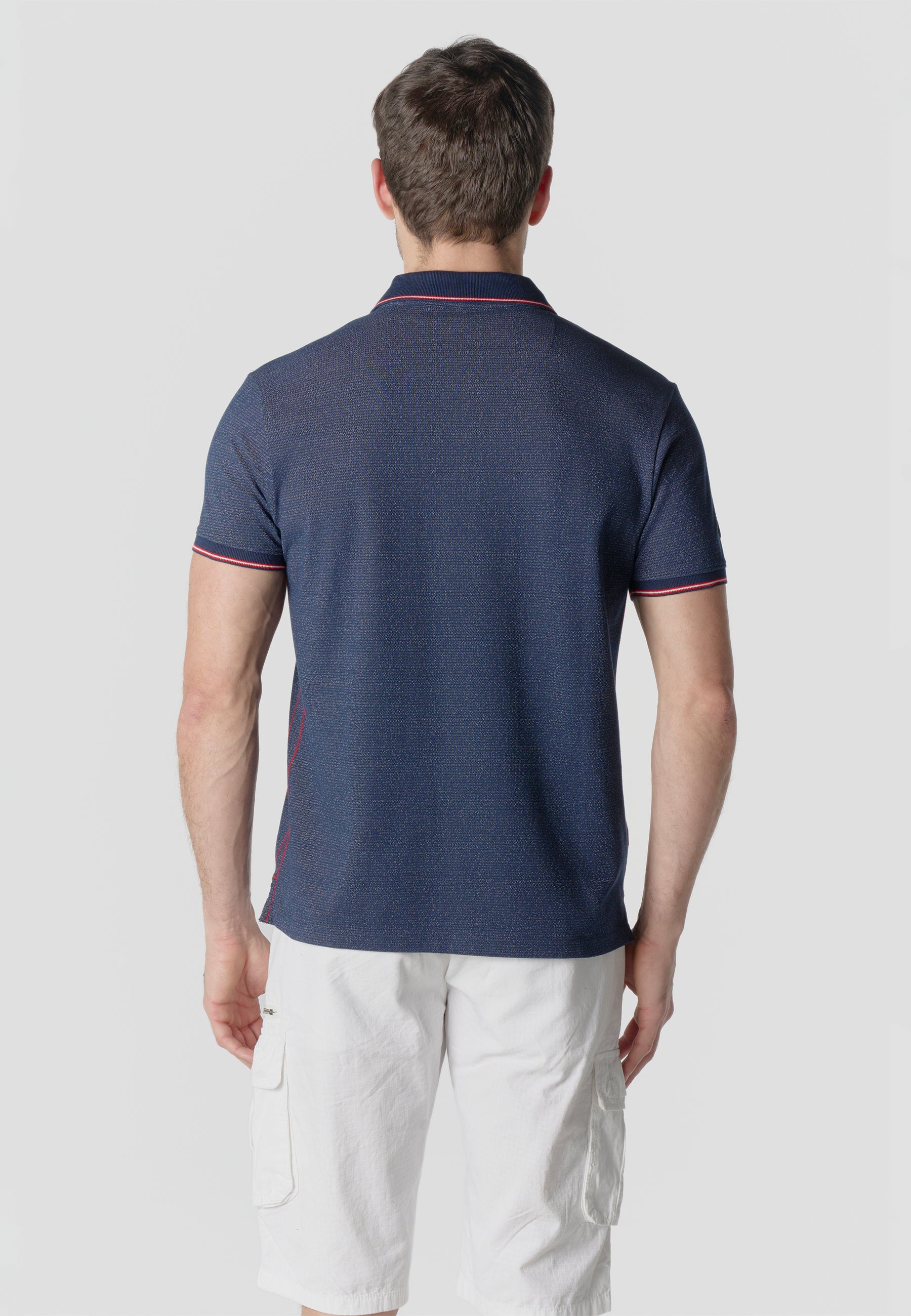 Polo piqué manches courtes homme marine - Koroshi 2611PC00