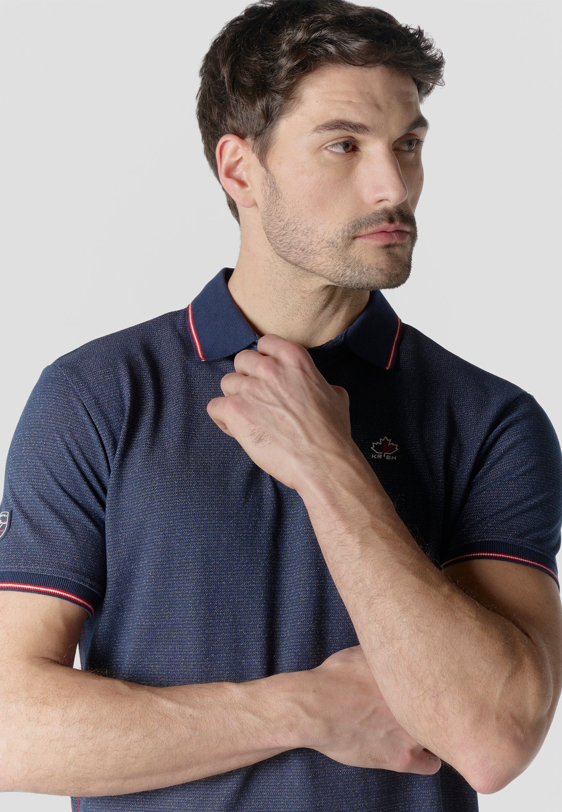 Polo piqué manches courtes homme marine - Koroshi 2611PC00