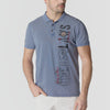 Printed pique polo