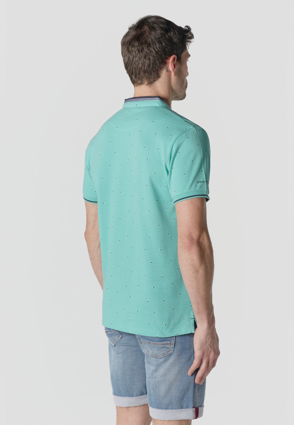 Polo Home Màniga Curta Coll Mao Microestampat – Koroshi