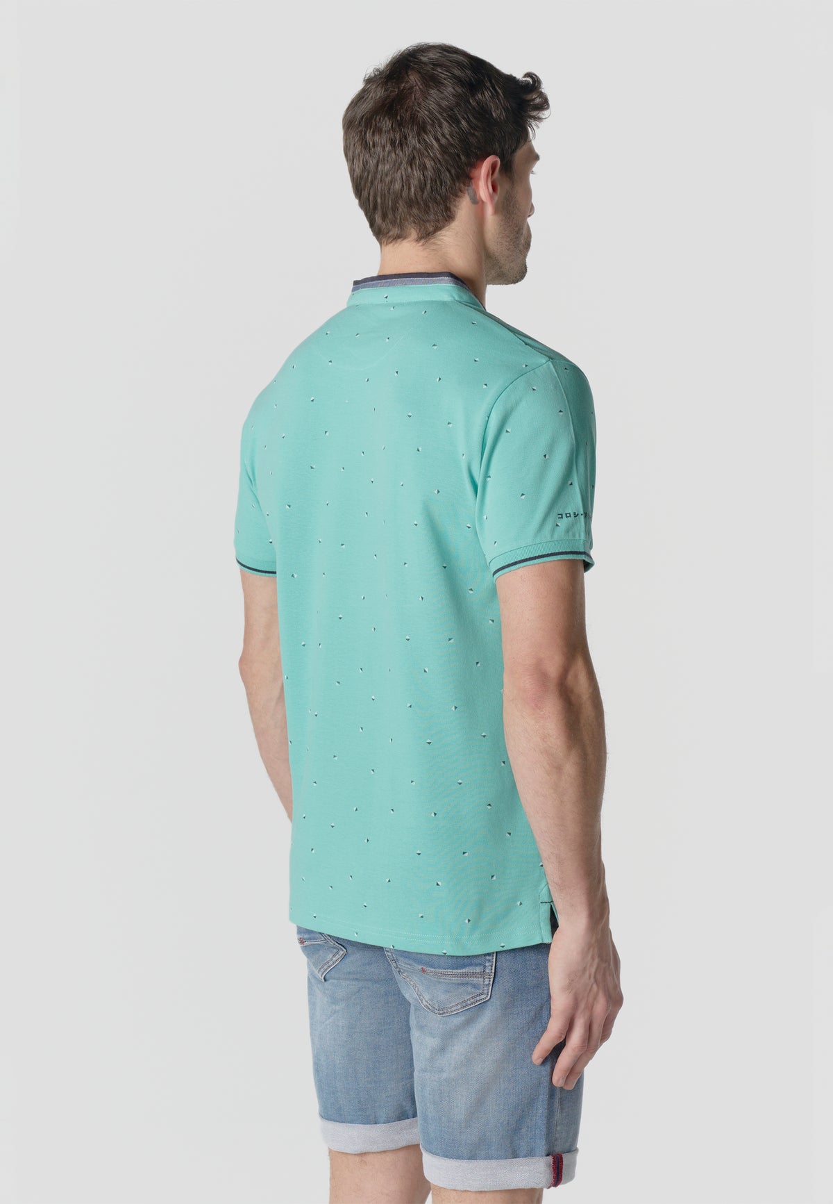 Polo Home Màniga Curta Coll Mao Microestampat – Koroshi