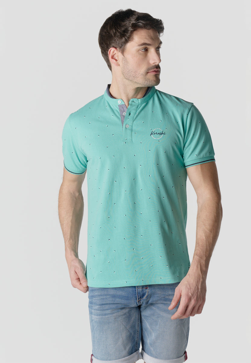 Allover-Mao-Piqué-Polo