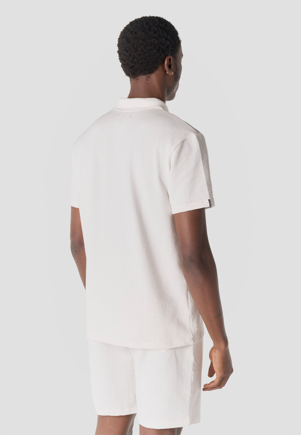 Polo oversize cuello abierto manga corta hombre crudo - Koroshi 2611PC38