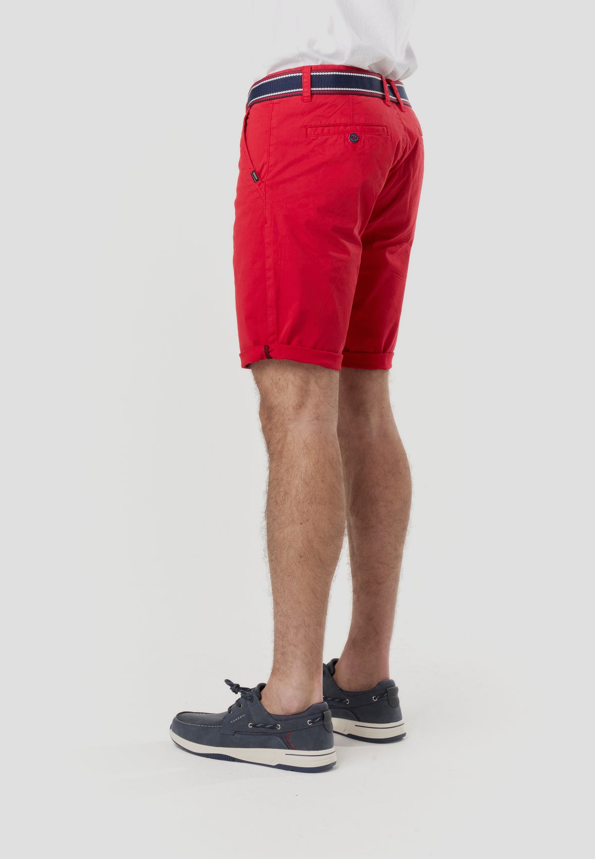 Bermuda chino nautici con cintura rossa da uomo - Koroshi 2611PS07