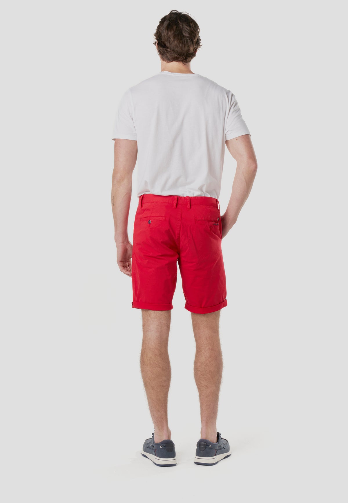 Bermuda chino nautici con cintura rossa da uomo - Koroshi 2611PS07