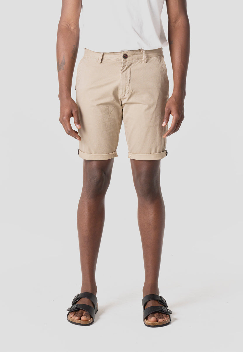 Short chino beige en coton pour homme - Koroshi 2611PS08