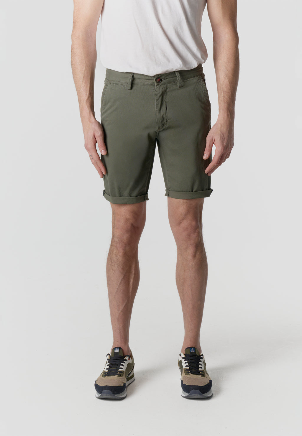 Men's cotton chinos khaki - Koroshi 2611PS08
