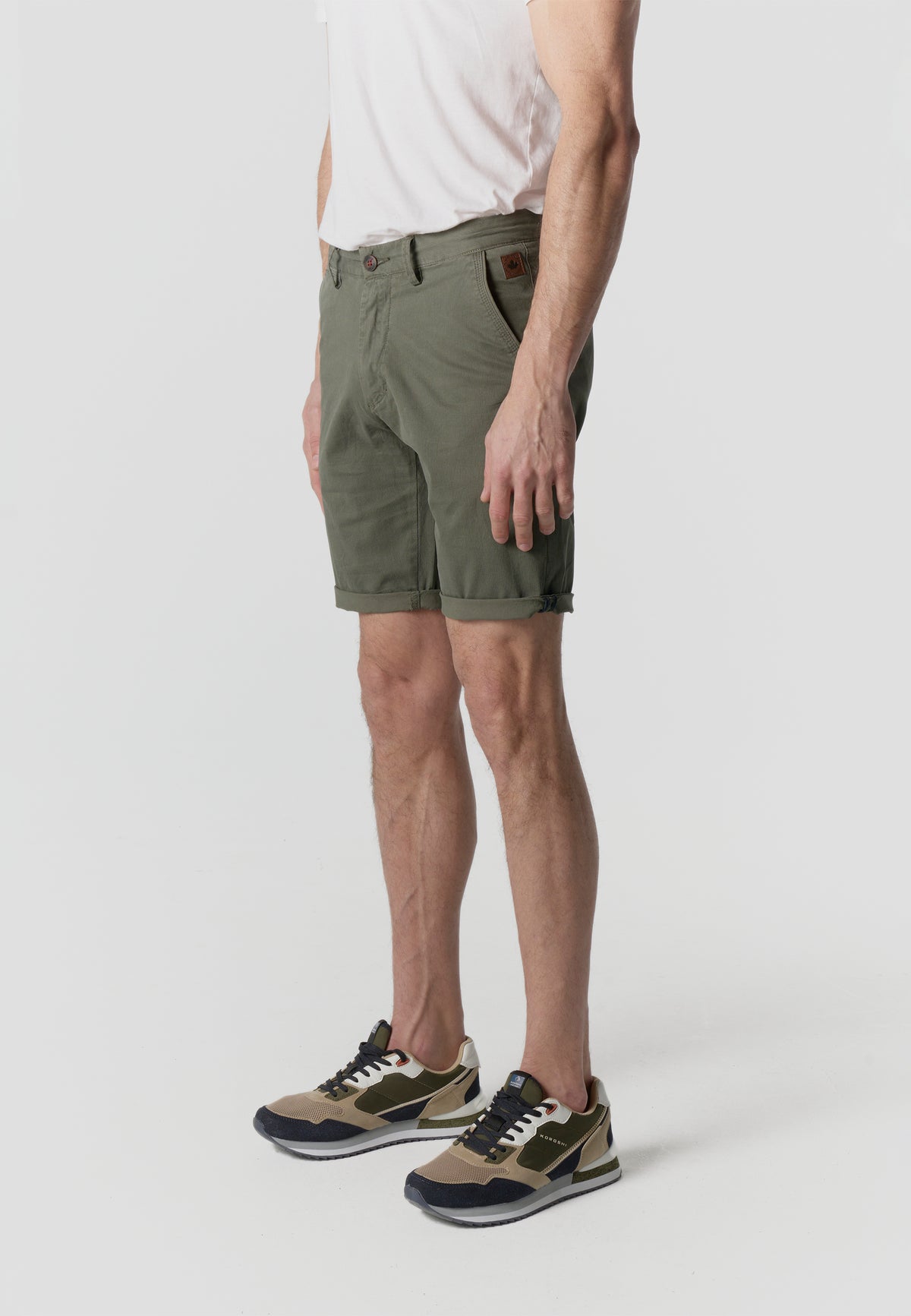 Men's cotton chinos khaki - Koroshi 2611PS08