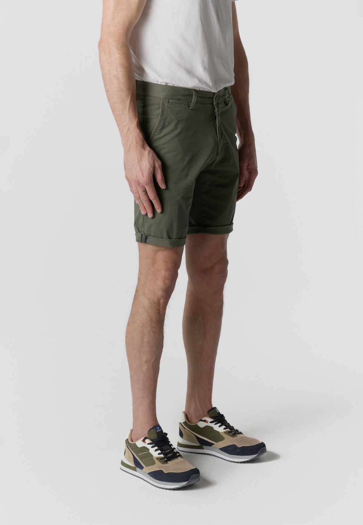 Men's cotton chinos khaki - Koroshi 2611PS08