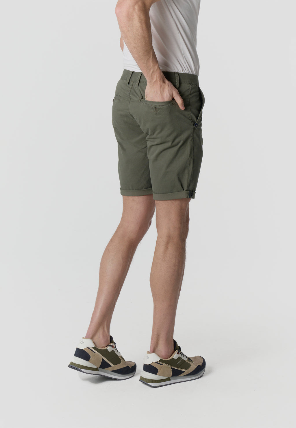 Men's cotton chinos khaki - Koroshi 2611PS08