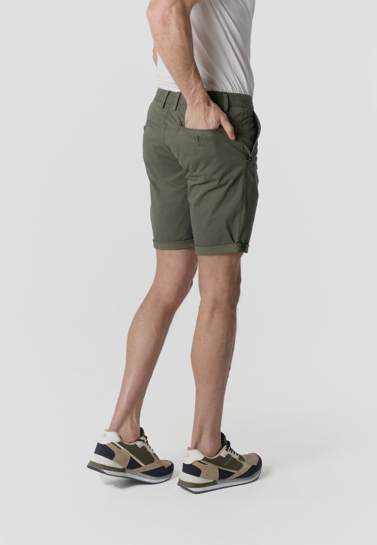 Men's cotton chinos khaki - Koroshi 2611PS08