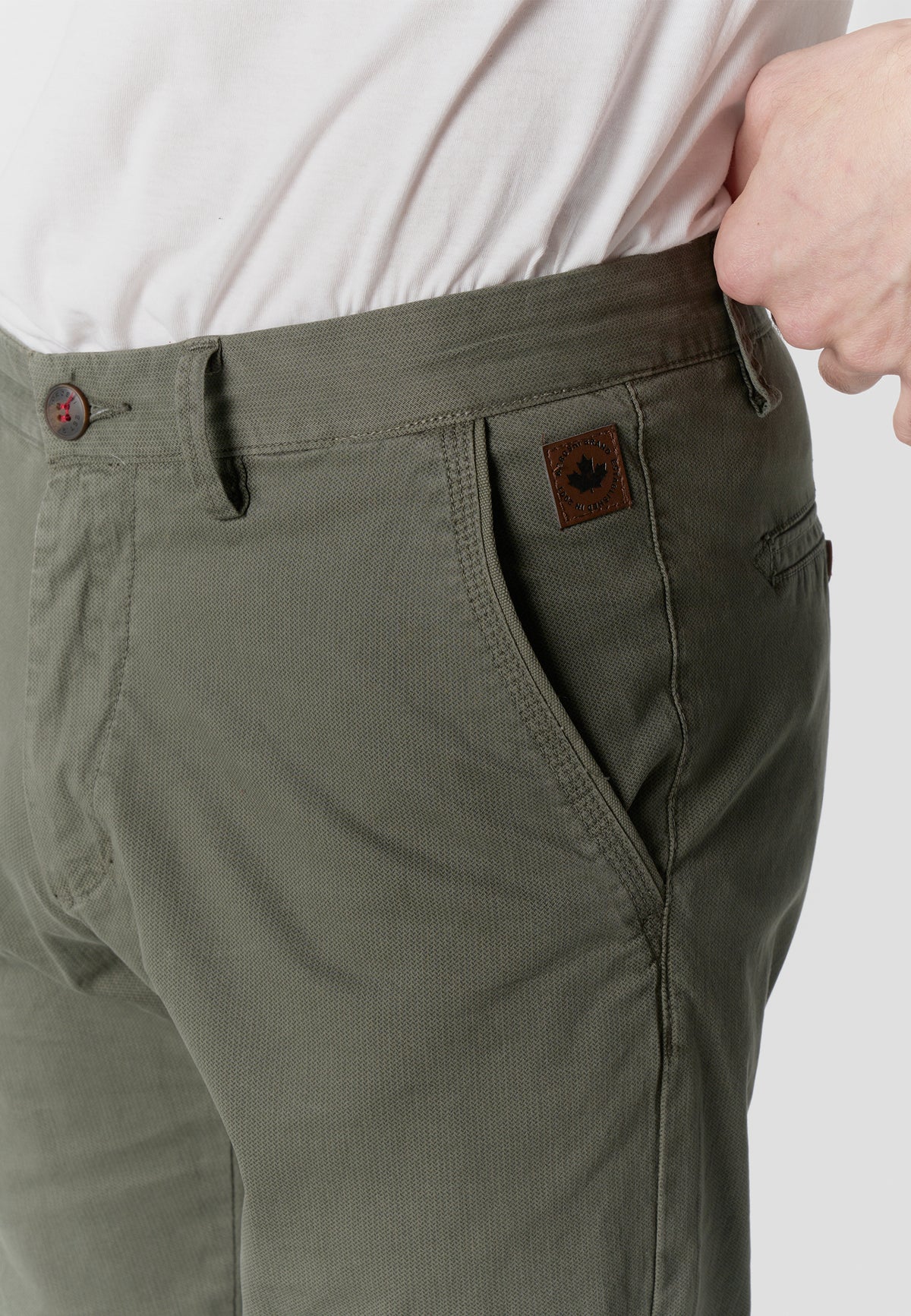 Men's cotton chinos khaki - Koroshi 2611PS08