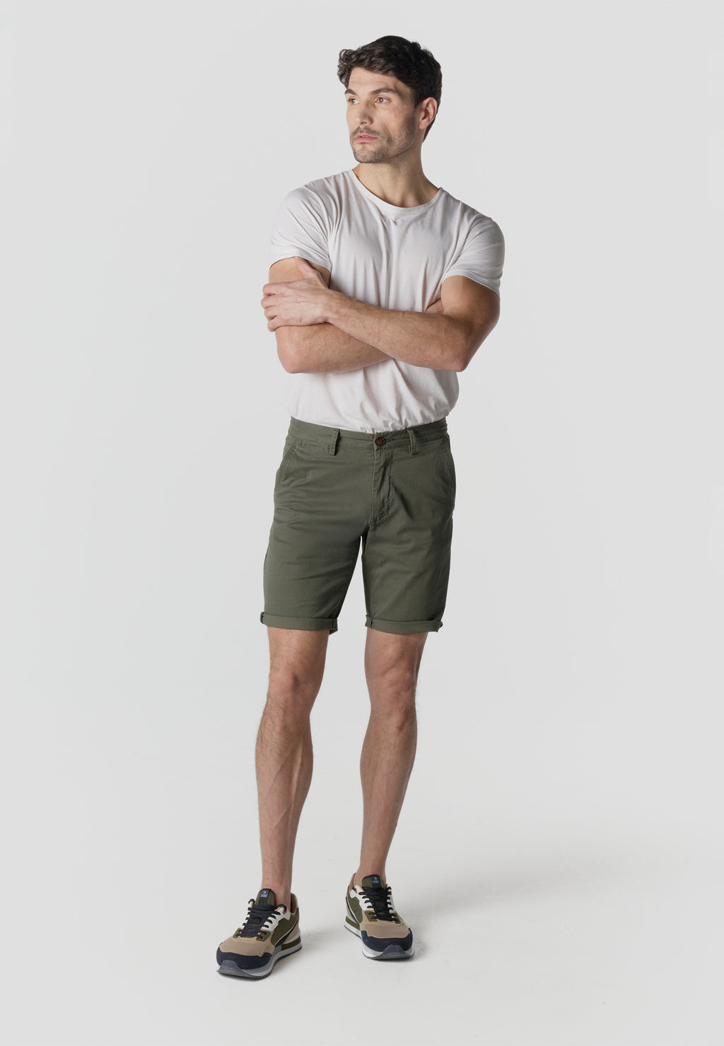 Men's cotton chinos khaki - Koroshi 2611PS08