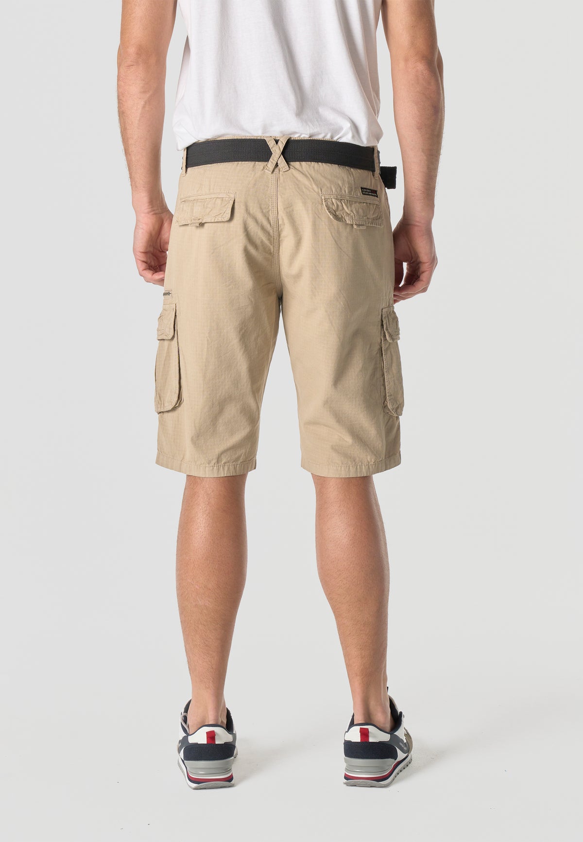 Lässige Cargo-Shorts aus Baumwolle für Herren in Beige – Koroshi 2611PS11