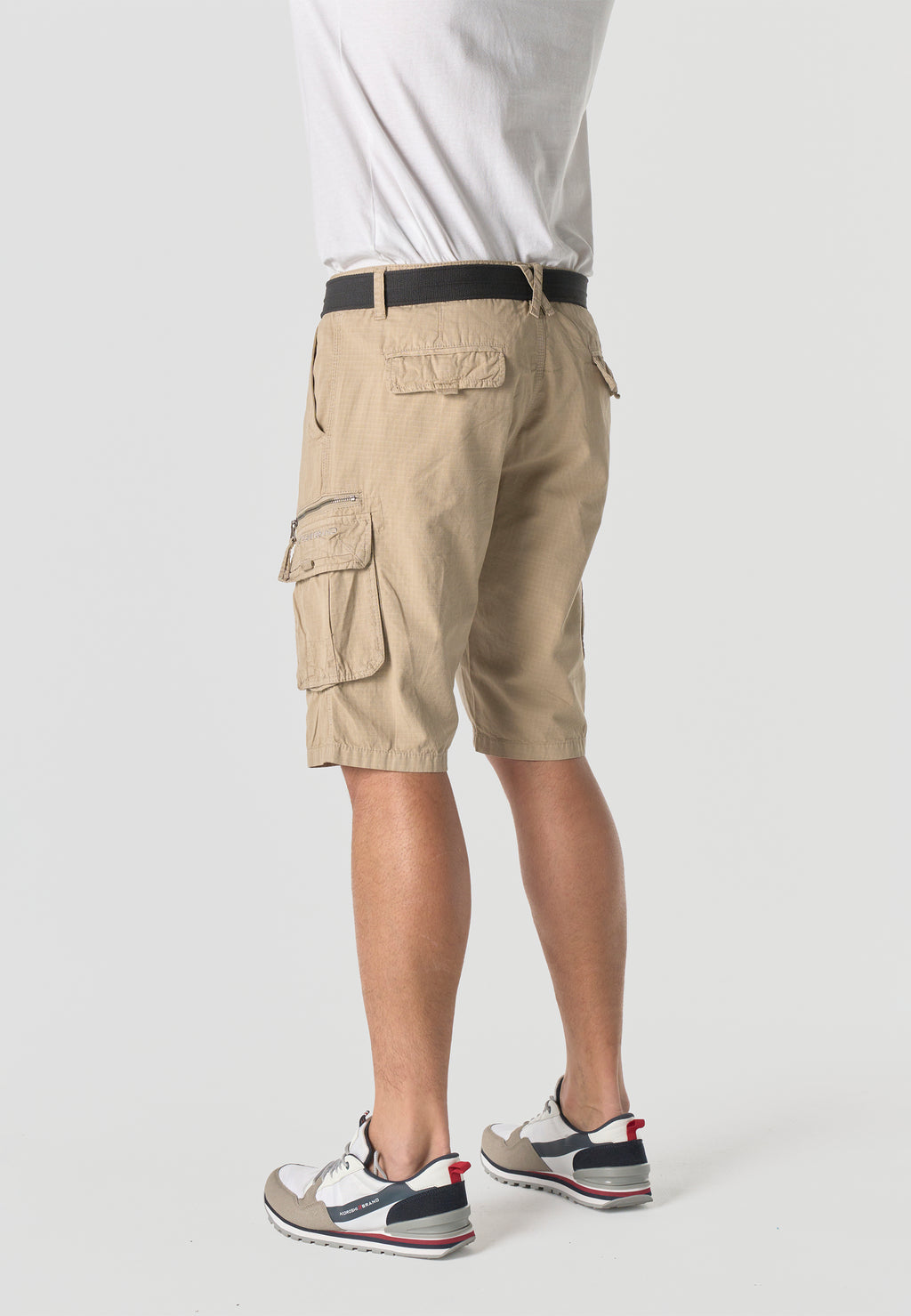 Lässige Cargo-Shorts aus Baumwolle für Herren in Beige – Koroshi 2611PS11