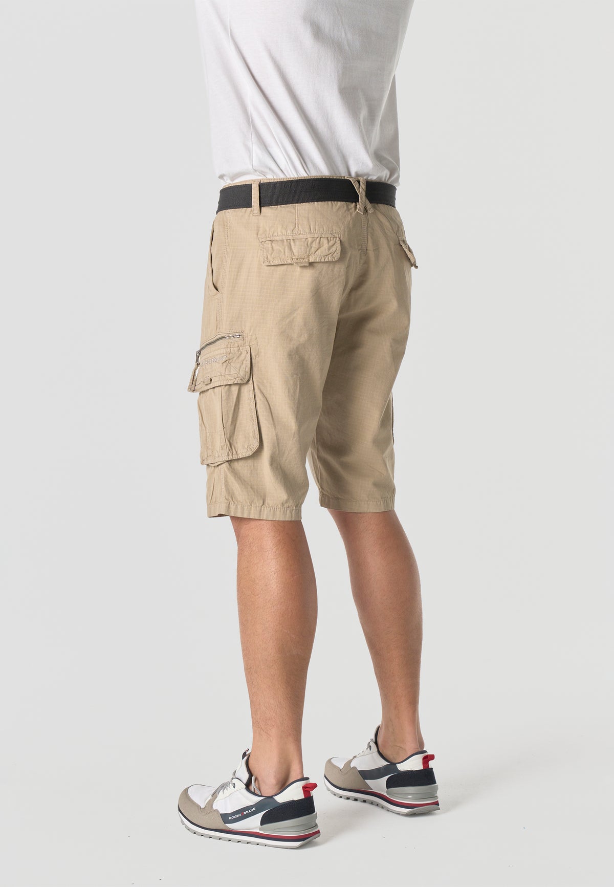 Lässige Cargo-Shorts aus Baumwolle für Herren in Beige – Koroshi 2611PS11
