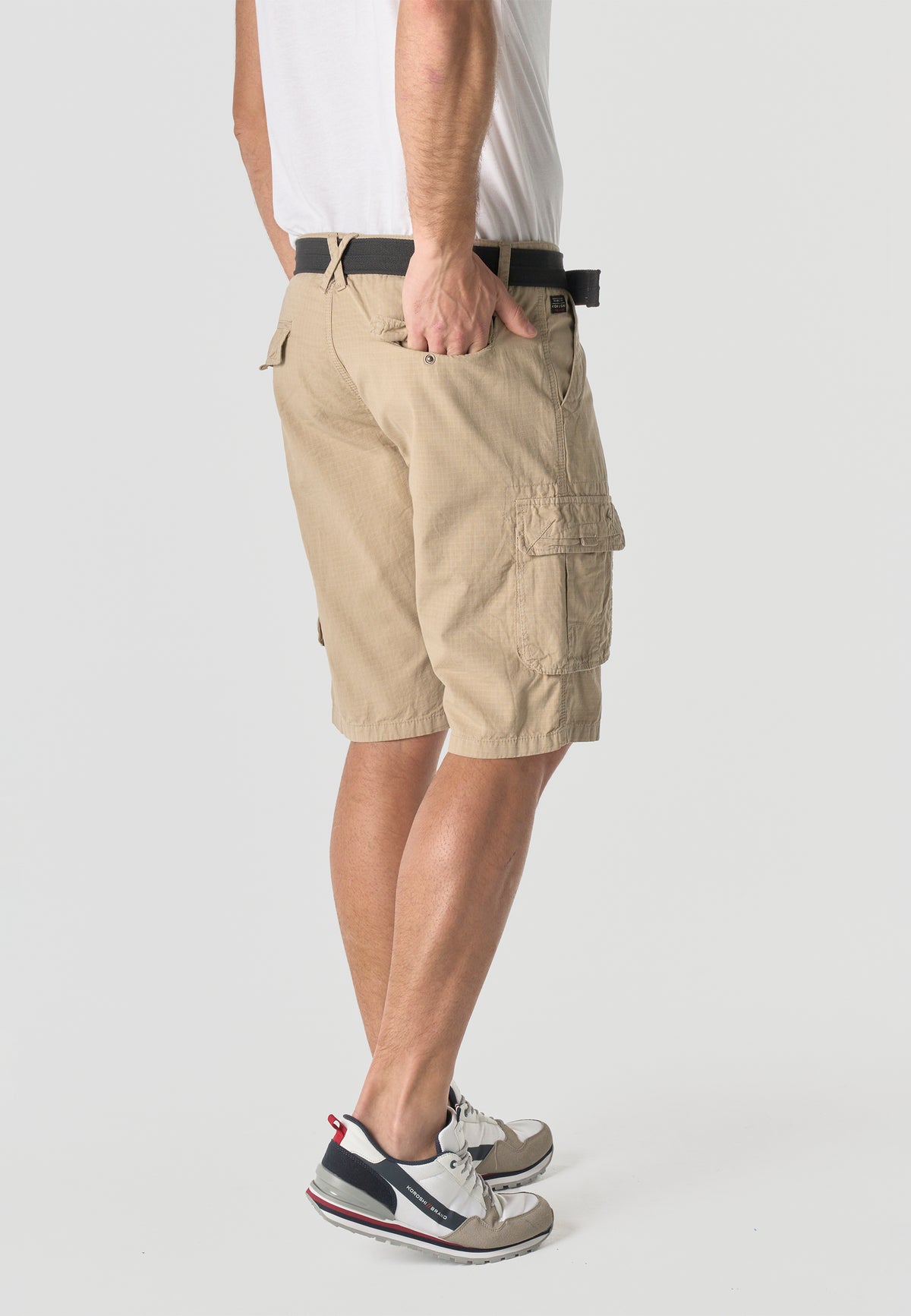 Lässige Cargo-Shorts aus Baumwolle für Herren in Beige – Koroshi 2611PS11