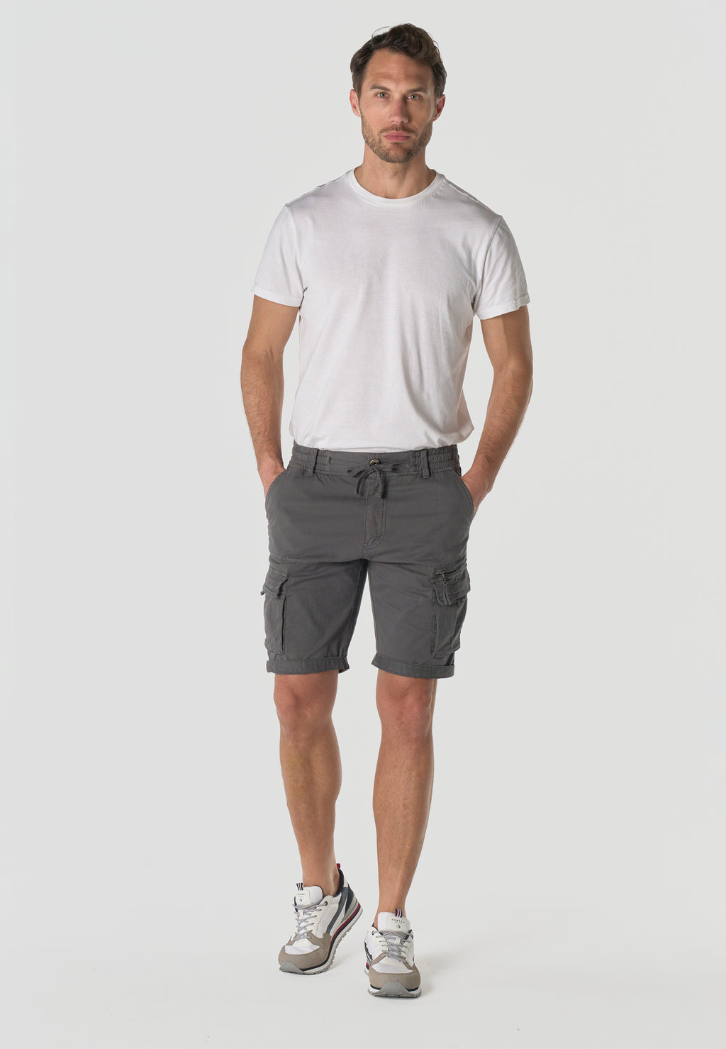 Bermuda cargo algodón relaxed hombre gris - Koroshi 2611PS12