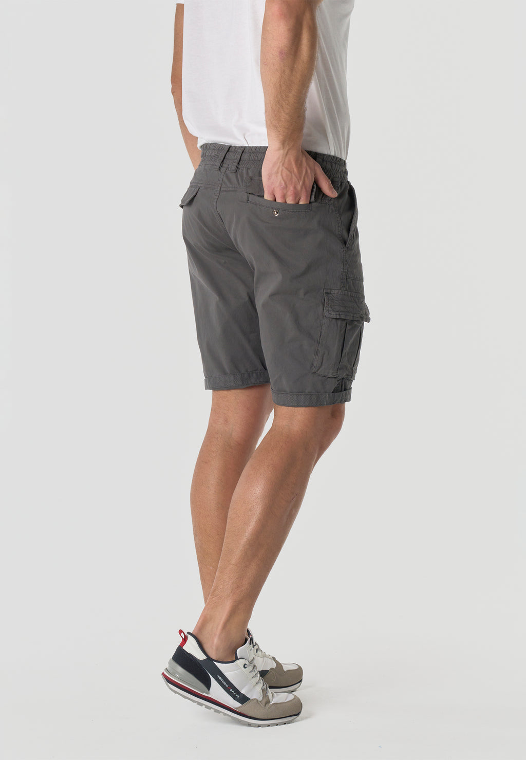 Bermuda cargo algodón relaxed hombre gris - Koroshi 2611PS12